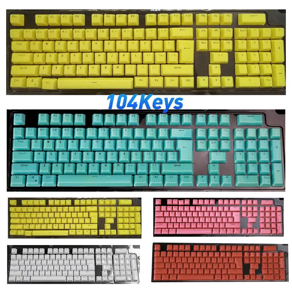 

104Pcs/Set Keys Variety Of Color Choices For Cherry MX Mechanical Keyboard Key Cap Switches easy to install