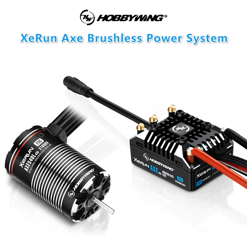 

Hobbywing XeRun AXE R2 Combo Waterproof 540L Sensored Brushless ESC Motor for 1/10 RC Car Crawler Traxxas TRX4 Axial SCX10 90046