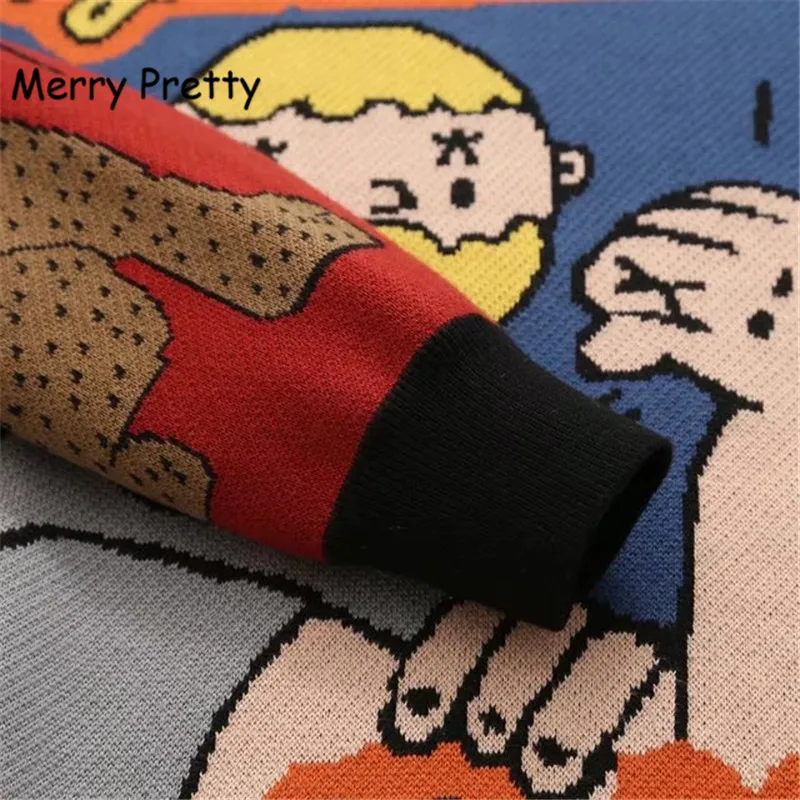 Женский Теплый свитер с забавным мультяшным рисунком Merry Pretty жаккардовый пуловер