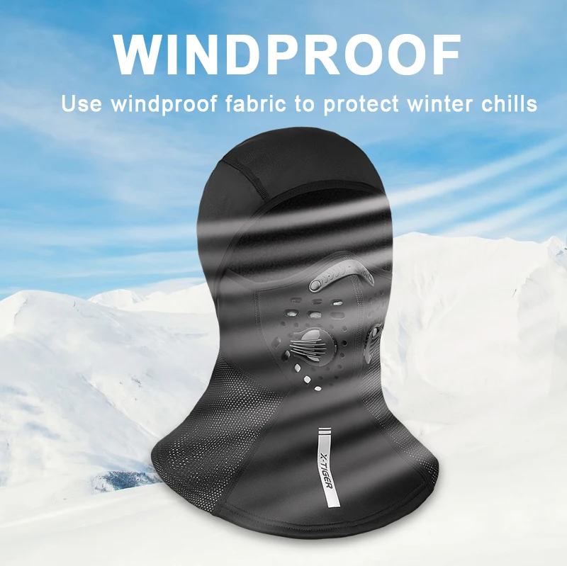 Winter Cycling Full Face Mask Fleece Thermal Bicycle Cap Windproof Anti-Dust Cycling Balaclava Skiing Skating Outdoor Hat