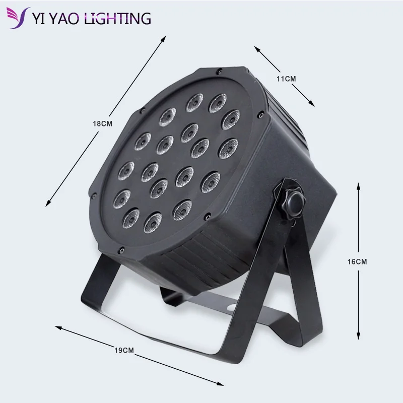 2 шт./лот 18 шт. 3 Вт Ламповые бусины 18x3 led Par огни RGB плоская пара профессиональное