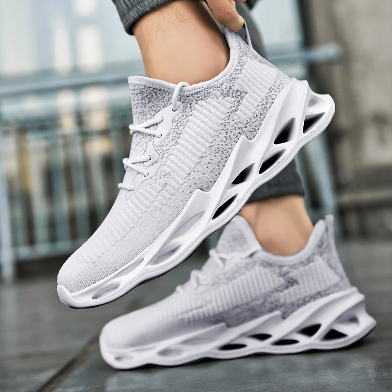 

2021 Men's Casual Shoes Lightweight Comfortable Breathable Walking Sneakers Breathable Damping Air Cushion Running Shoes