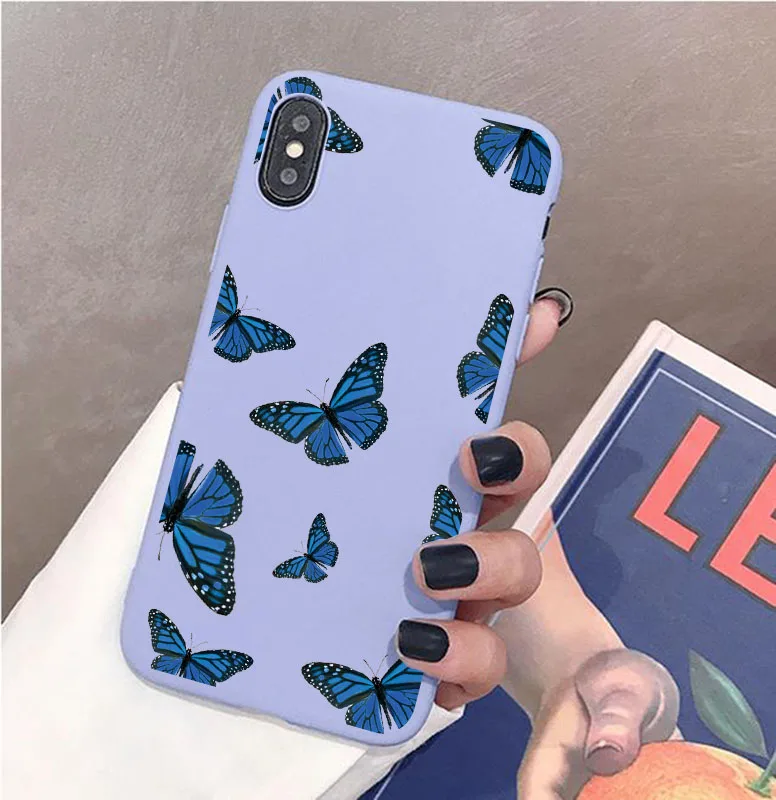 Чехлы INS из ТПУ с мультяшными бабочками для Samsung Galaxy S21 S20 FE S10e S10 Plus Ultra Lite A02 A72 A50 A30S