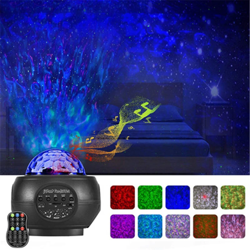 

Светодиодный проектор Звездное небо галактика Новинка ночные светильники Bluetooth музыкальная Колонка для вечеринки Звездный проектор свет п...