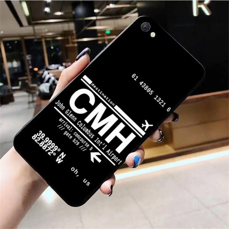 

HPCHCJHM World airport code DIY Printing Phone Case cover Shell For Vivo Y91c Y17 Y51 Y67 Y55 Y93 Y81S Y19 V17 vivos5