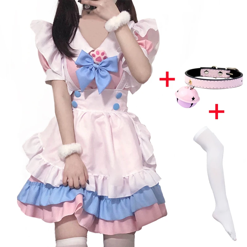 

4 style Anime Maid Lolita Cosplay kostium sukienka kot pazur zawiera