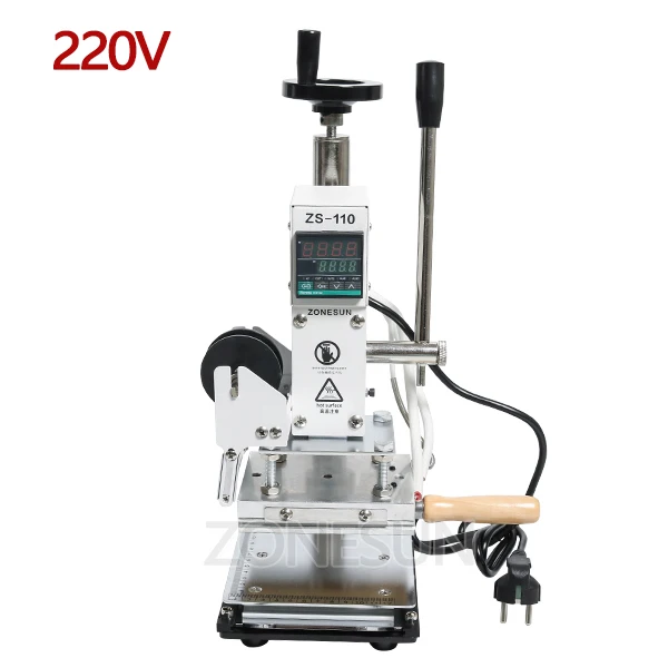 220V Machine2 ZONESUN ZS110 машина для горячего тиснения фольгой кожи тиснение бронзирующий инструмент для дерева ПВХ бумаги DIY скользящий Рабочий стол цифровой - Цвет: 220V Machine2