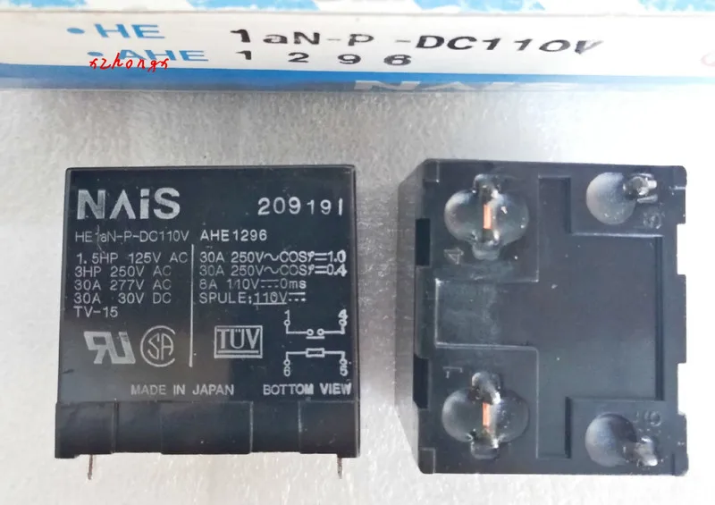 Реле he1an p dc110v ahe1296 30A нормально открытый 4 контактный|Реле| |