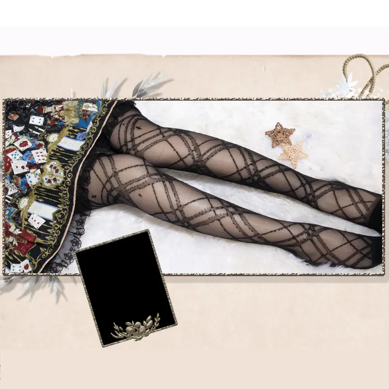 Сказочные длинные готические чулки от Yidhra летние прозрачные до бедра|Чулки| |