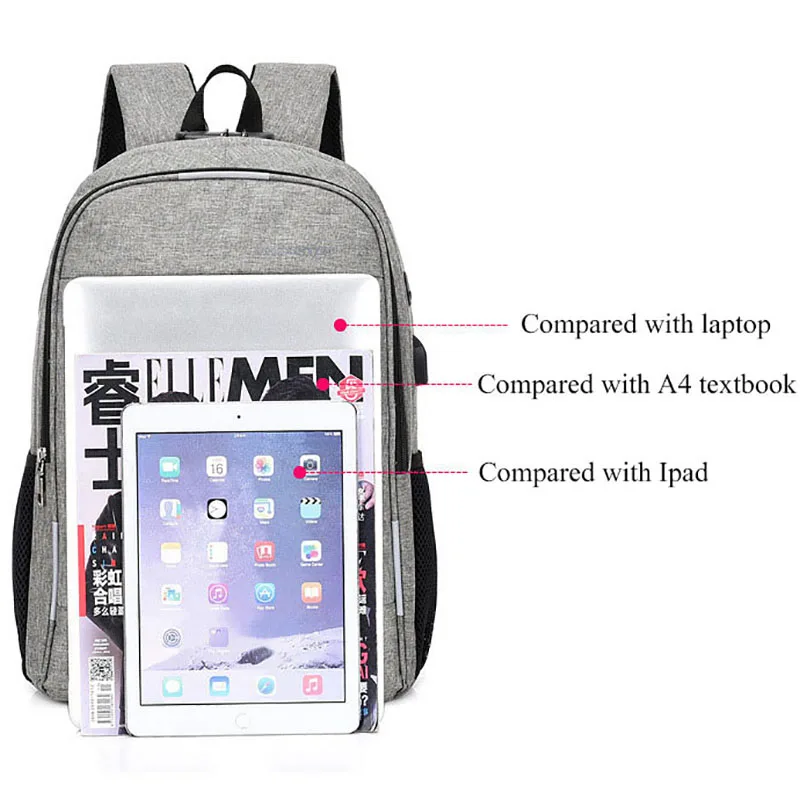 Новый Повседневный Рюкзак для ноутбука модный мужской рюкзак школьная сумка