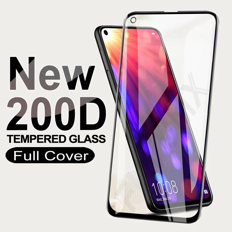 

200D Protective Glass For Huawei honor 20 Lite 20i 20S honor 20pro Tempered Screen Protector Honor View 20 V20 Film black glass