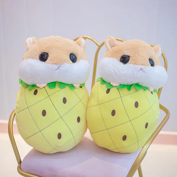 45CM YELLOW 1 шт. 30/45 см Kawaii хомяк плюшевые игрушки куклы мультфильм животных хомяк обратиться к фруктов куклы творческий Новое поступление на год подарок для детей - Цвет: 45CM YELLOW