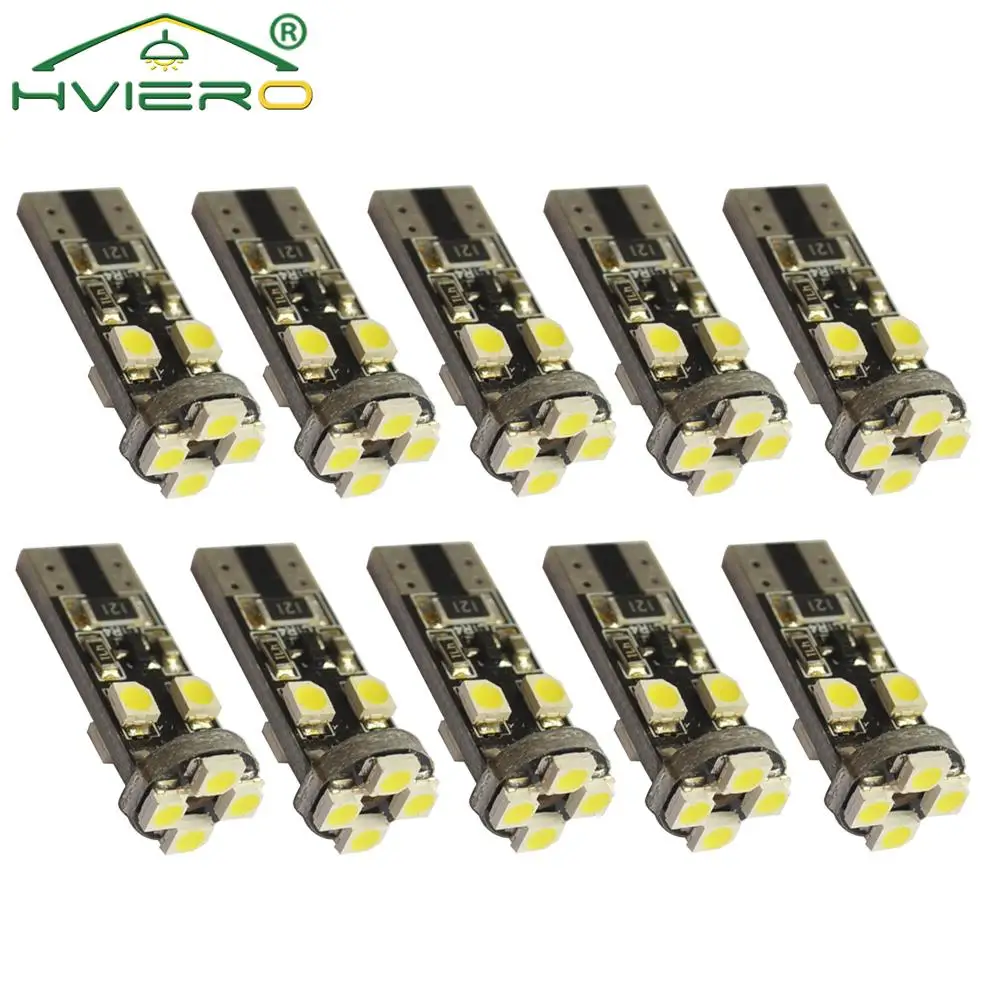 

10X Canbus Xenon White 194 3528 8Smd No Obc Error Free Auto Led Interior Light Tail Bulb Backup Light Parking Lamp Cob led bulb