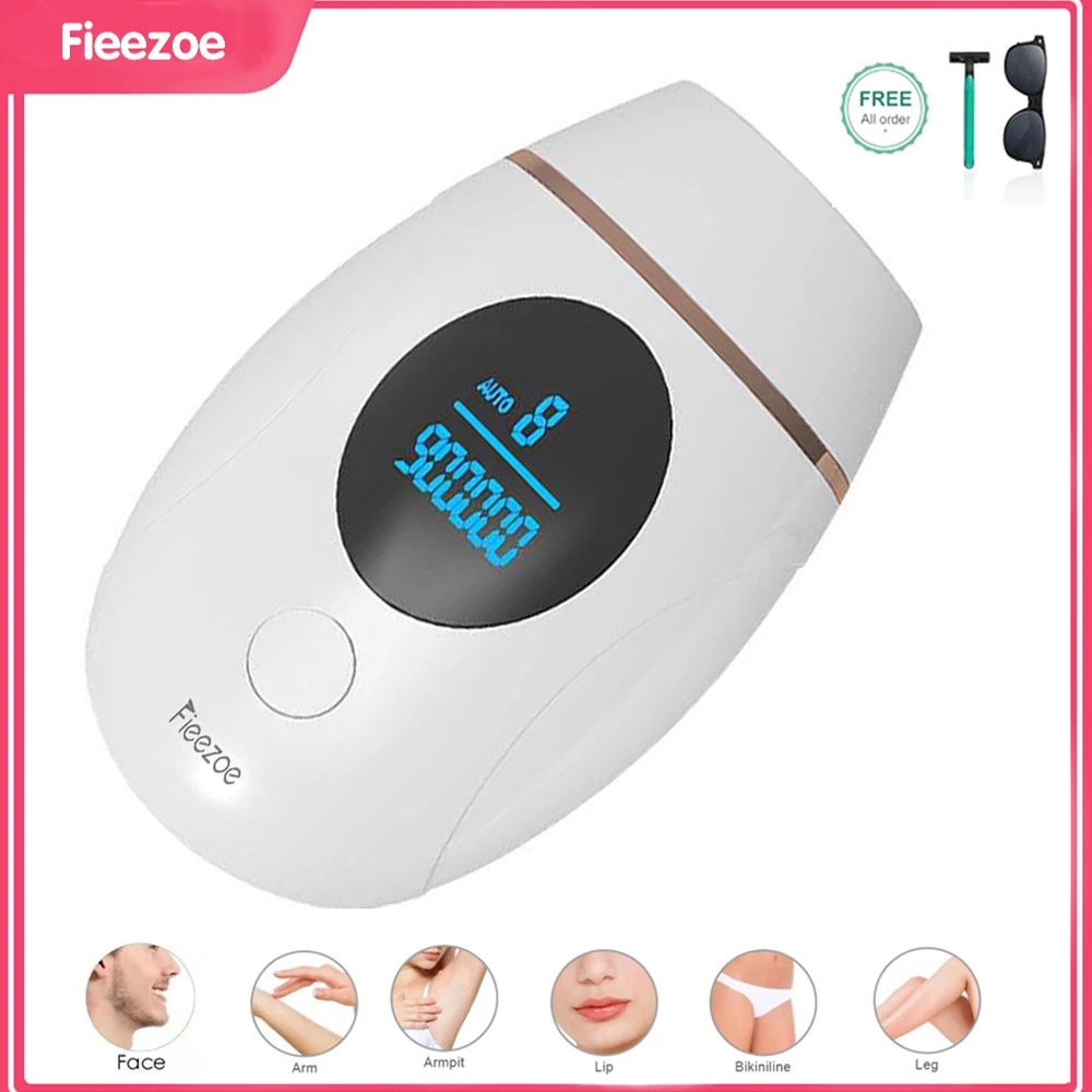 Лазерный эпилятор Fieezoe 900000 безболезненный лазерный Перманентный для женщин IPL