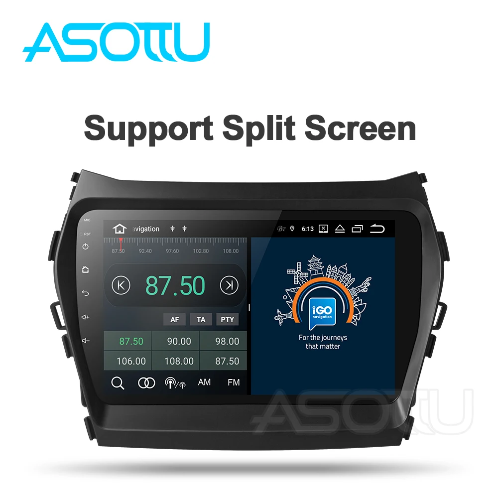 Asottu CIX459060 Android 9 0 автомобильный dvd gps видеоплеер 1 din для Hyundai IX45 Santa fe 2013