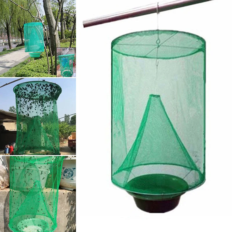 

'The Best' Ranch Fly Trap Hanging Flycatcher Flies Trap Cage for Outdoor Family Farms 889