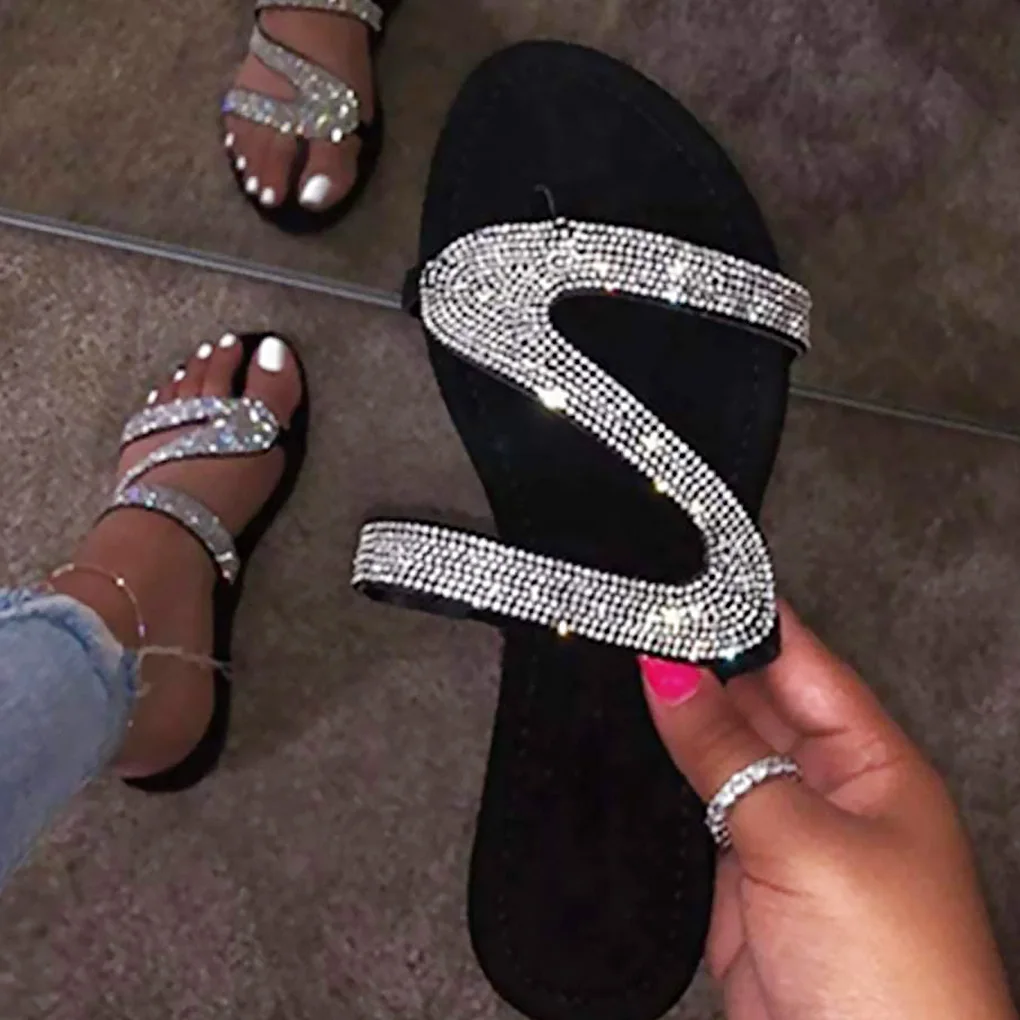 

1 Pair Women Sandals Platform Woman New Fashion Female Shoes Summer Rhinestone Sandals Shoes Women Flip Flop