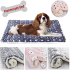 Мягкая кровать для собаки, фланелевый утолщенный коврик для домашних животных, теплое одеяло для сна, подушка для собаки, кота, дивана, зимний теплый Портативный коралловый флисовый коврик, чехол