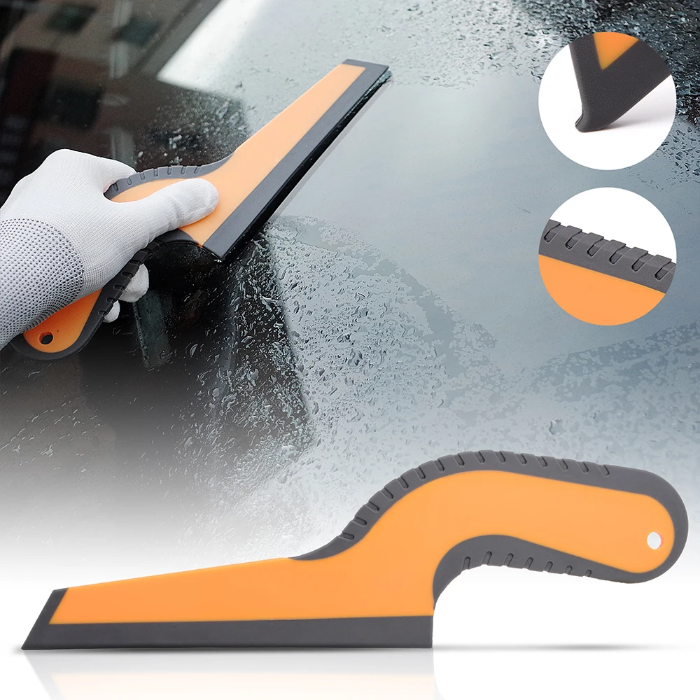 EHDIS 2pcs Vinyl Car Wrapping Snow Rubber Scraper Window Tint Film Sticker Remover Tools Windshield Washing Water Wipe Squeegee |
