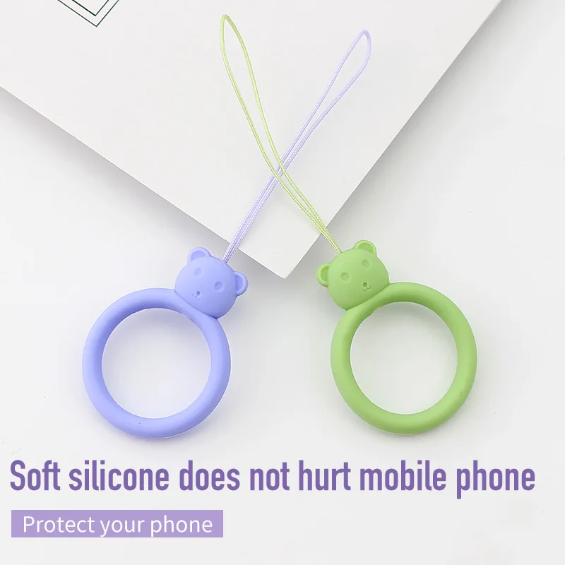 

Silicone mobile phone lanyard fashion bear mobile phone decorations phone accessories mobile phone key chain phone pendant