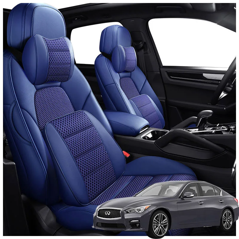 

Кожаные чехлы для автомобильных сидений на заказ, товары для Infiniti q50 2014 2015 2016 2017, аксессуары для внутренних деталей