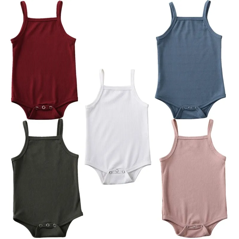 Летний хлопковый комбинезон для новорожденных девочек и мальчиков 0-18 месяцев