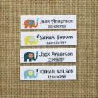 96 шт. этикетки с логотипом на заказ, Персонализированные Бирки с именами для детей, этикетки с утюгом, пользовательские этикетки для одежды, бирки с именем (YT017)