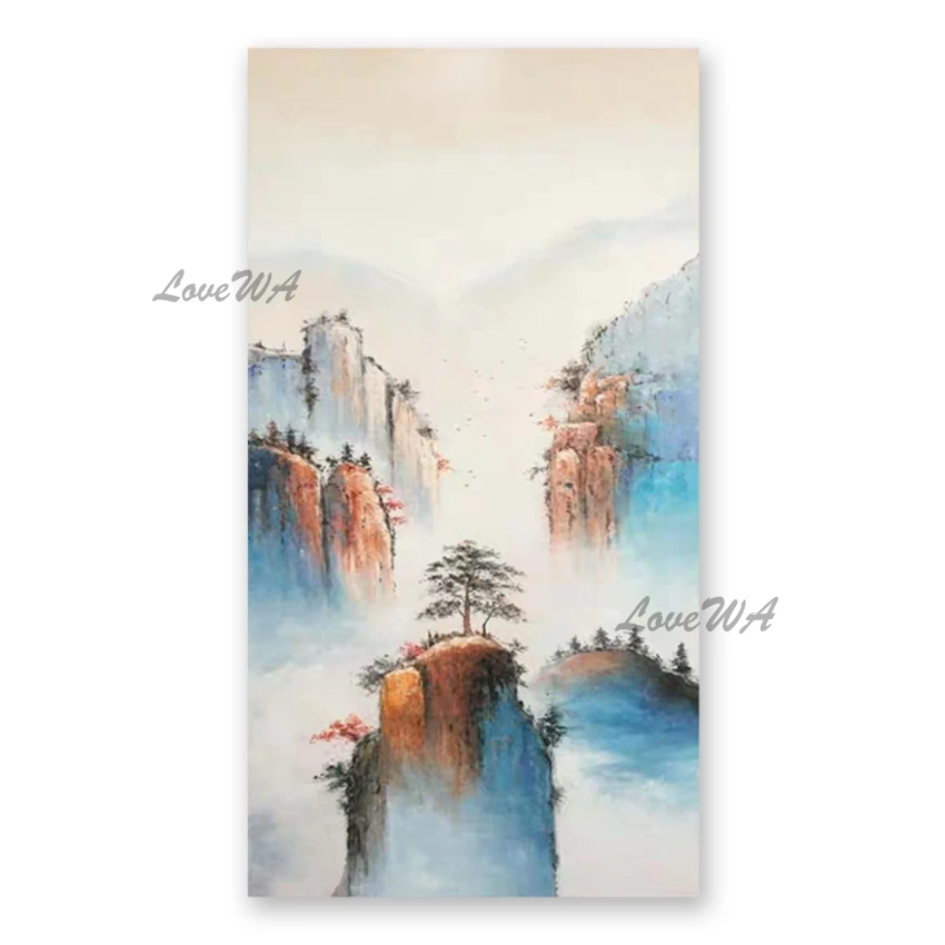 

Китайская деревня пейзаж масляная живопись 100% ручная роспись настенные картины холст настенная живопись Бесплатная доставка картины иску...