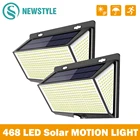 468 208 310 светодиодный солнечные лампы 3 режима PIR датчик движения водонепроницаемый садовый декор настенные Уличные Фонари уличные фонари Солнечный свет