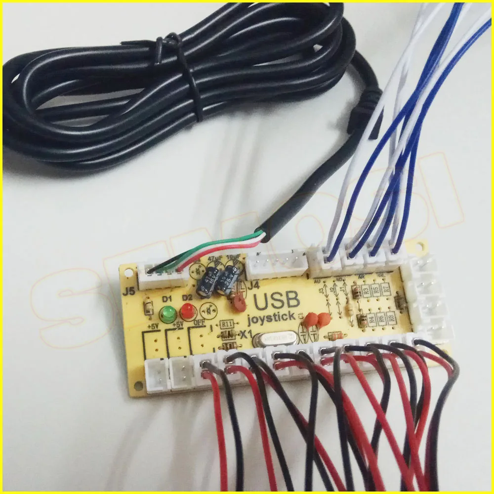 Комплект аркадный джойстик Кнопка Happ стиль нулевой задержки USB энкодер для ПК