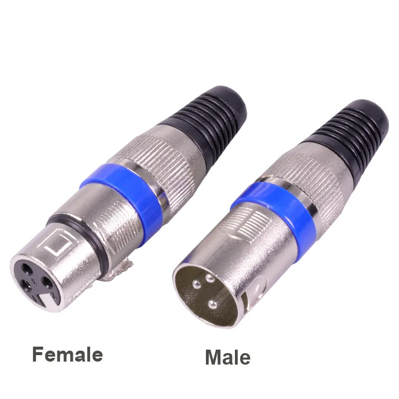 10pcs/lot 3 Pin XLR Female Jack Socket Wire Connector Poles Microphone Plug MIC Audio Cable 7 Colors | Обустройство дома