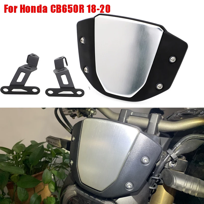 For Honda CB650R 2018 2019 2020 2021 Front Headlight Windshield Windscreen Air Deflector CB650 R Airflow Wind CB 650R CB 650 R