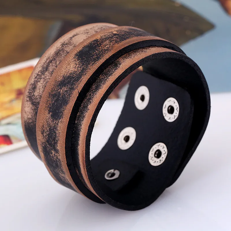 Новинка винтажные плетеные браслеты zorcins из натуральной кожи модные коричневые