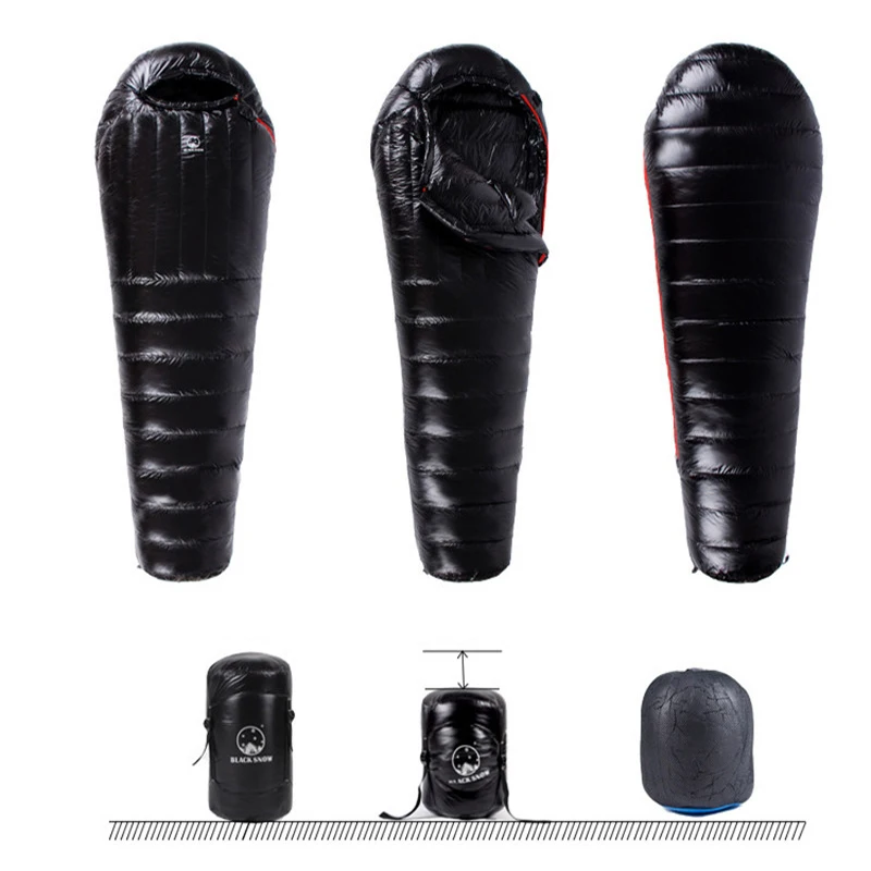 

White Goose Down Ultralight Mummy Sleeping Bag Adult Portable 3 Season Travel Hiking Outdoor Camping Backpacking Sleeping Pad
