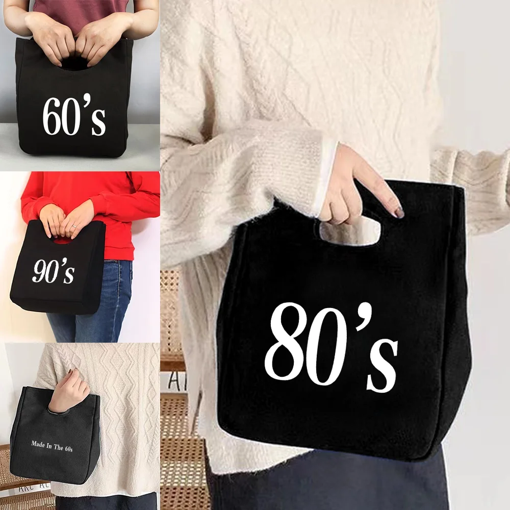 

Thermal Lunch Bag Women Bag,2022Years Print Portable Cooler,for Breakfast, Picnic and Travel Folding Organizer Travel Bags