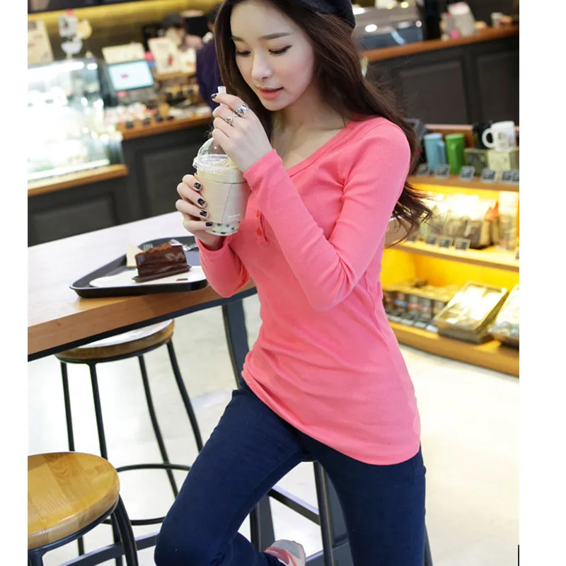 Туника Топы с глубоким вырезом и пуговицами облегающая вязанная Элегантная