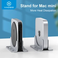 hagibis vertical stand for mac mini aluminum alloy laptop desktop stand anti slip adjustable computer holder for apple mac mini