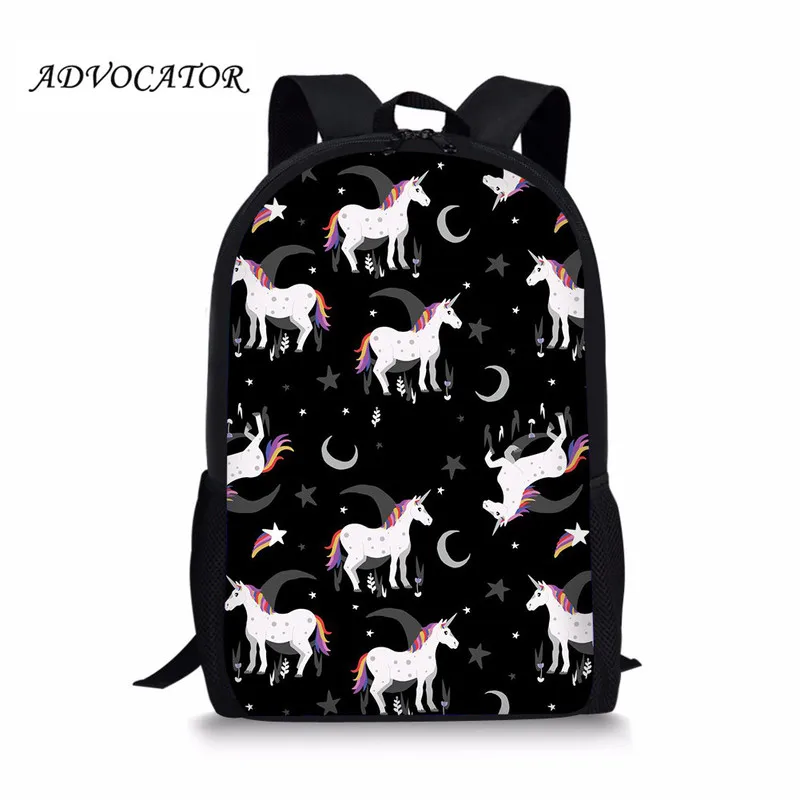 Japanese Style Soft Fabric Backpack Cartoon Unicorn Printing Female School Backpack for Teenage Girls Mochila Feminina Escolar