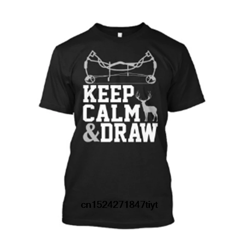 Забавная Мужская футболка белая футболки Черная Футболка Keep Calm and Draw Archery | одежда