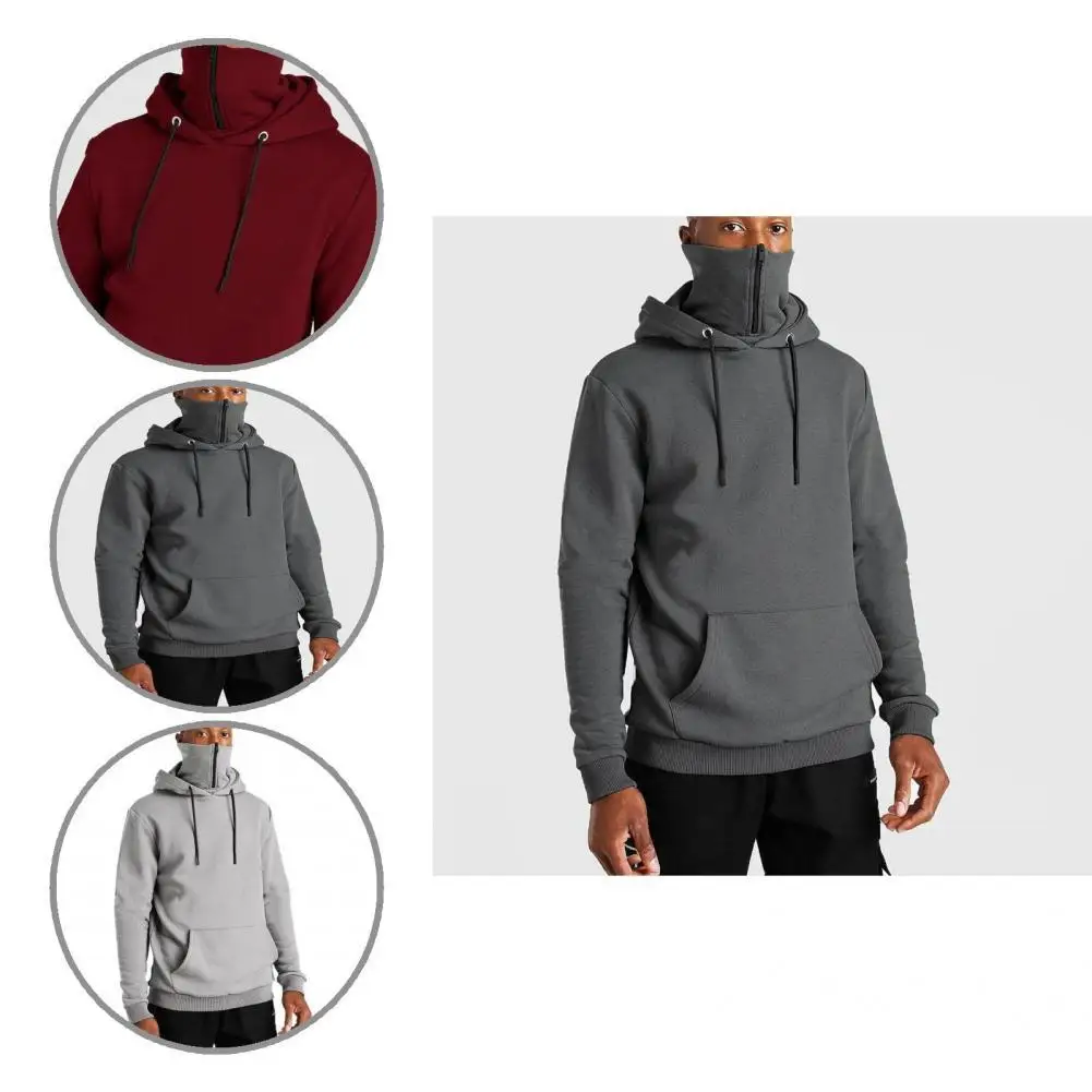 

Толстовка с длинным рукавом, уличная одежда, дышащая толстовка с воротником-стойкой и кулиской на весну и осень, толстовка для бега