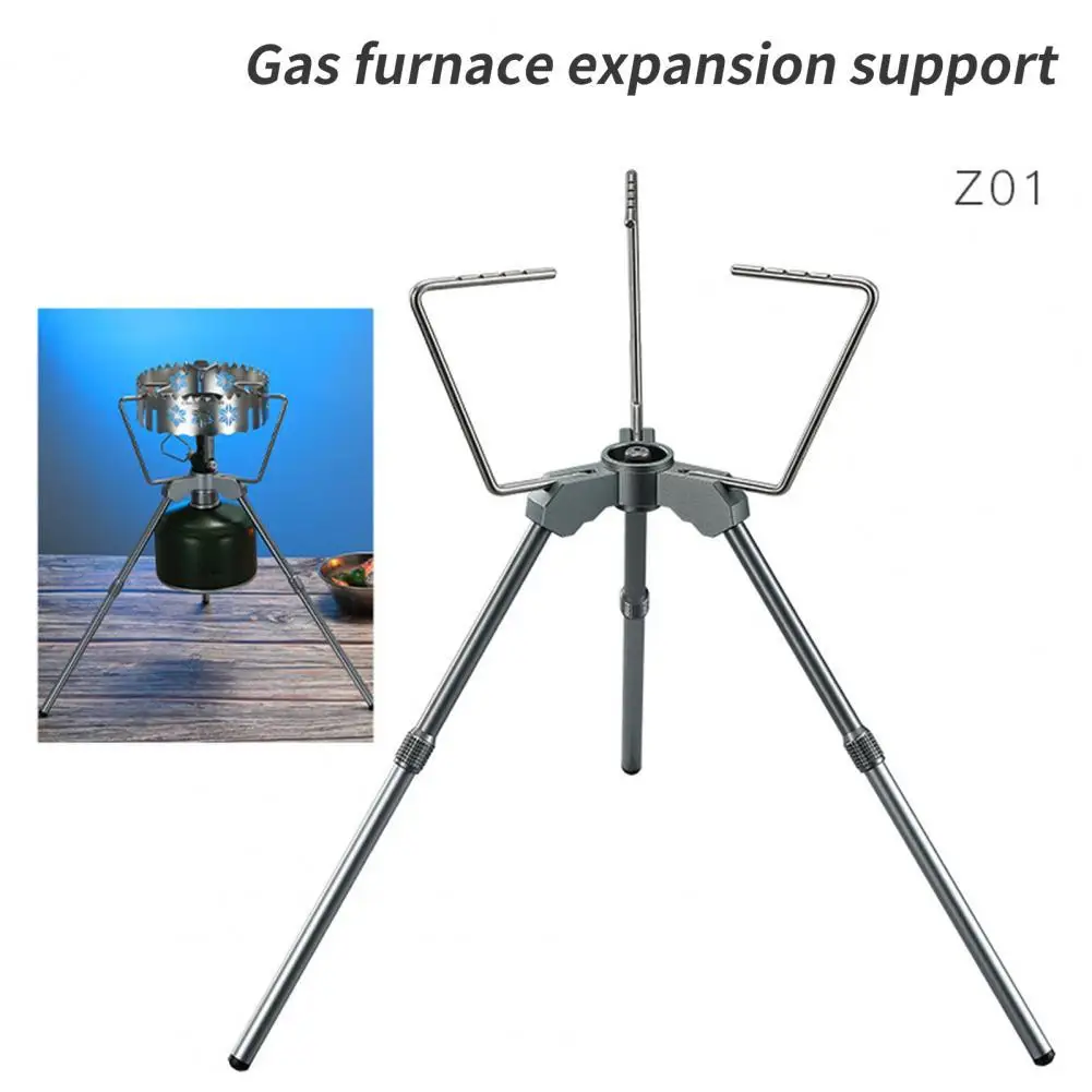 

Расширяемая стойка для плиты для кемпинга, высокая твердость, нержавеющая сталь, противоскользящая канавка, подставка для плиты для кемпин...