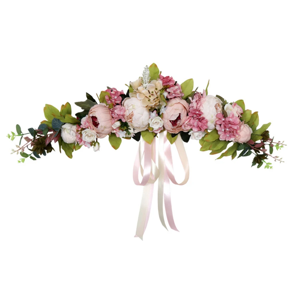 

Simulated Peony Wall Hanging Anti-mobile Phone Addiction Floral Door Wreath New Silk Cloth+Foam Floroom Vibrant Farmhouse Swag