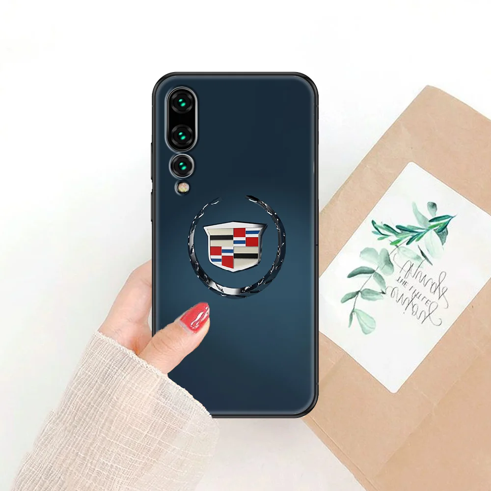 

Sports Car Cadillacs Phone case For Huawei P Mate P10 P20 P30 P40 10 20 Smart Z Pro Lite 2019 black trend prime pretty shell 3D
