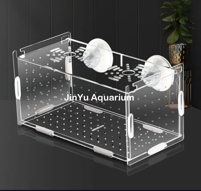 Aquarium fish hatch box guppy baby sick separate hatchery isolate protect separately arcylic aquarium tank | Дом и сад