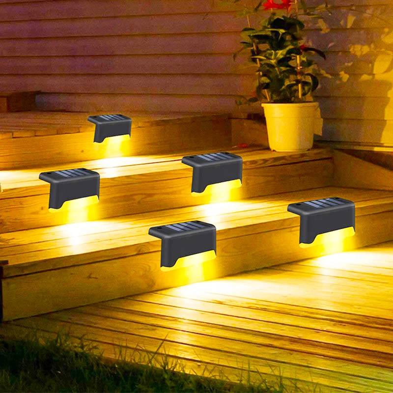 Outdoor Solar Deck Lights Solar Step Lights Waterproof Led Solar Fence Lamp for Steps Fence Deck Railing and Stairs Decoration