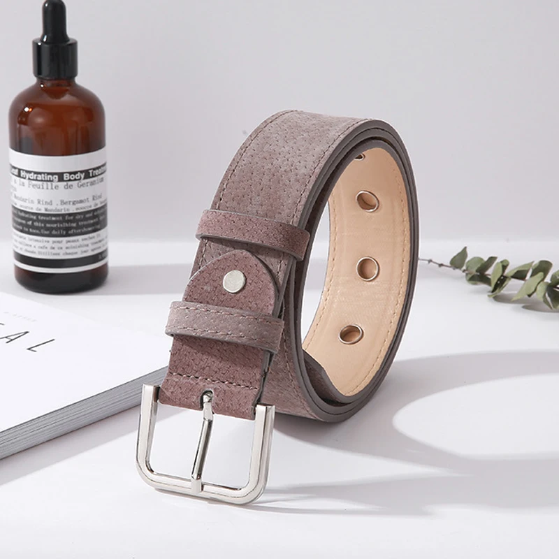 ELIfashion Pigskin Genuine Leather Belt Luxury Strap Dress And Jeans Belts For Women Fashion Shining Silver Buckle 9 Colors