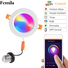 Светодиодный потолочный светильник, светодиодный Диммируемый Точечный светильник для жилых помещений, светодиодный светильник E26 WIFI, умный Светодиодный точечный светильник