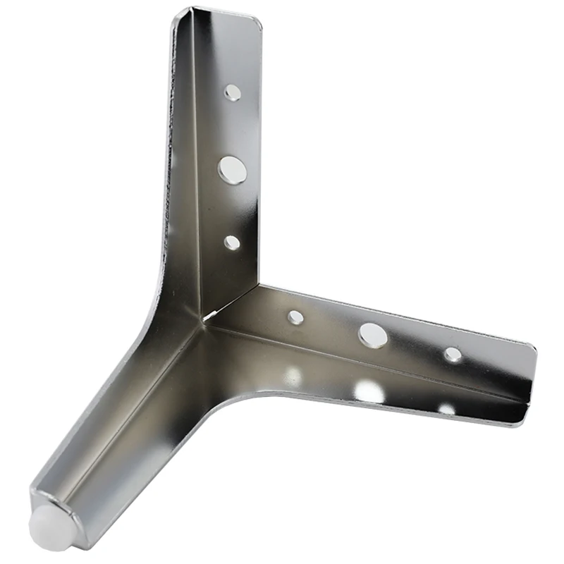 4 шт. Треугольные металлические ножки для мебели серебристого журнального