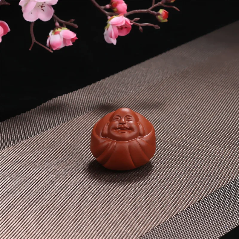 

Purple Tea Pets Clay Buddha Monk Chinese Teapot Ceramic Tea Set Teas Ceremony Accessories Budas Home Tray Sculpture Decoration