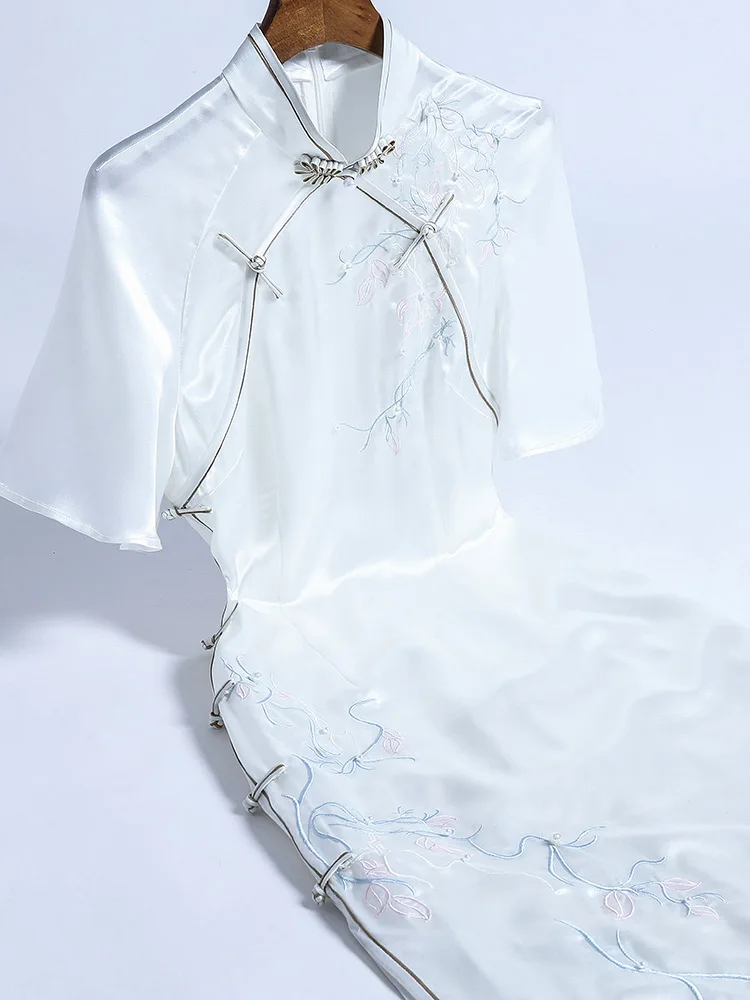 Китайское восточное платье-Ципао с воротником-стойкой и вышивкой | Тематическая